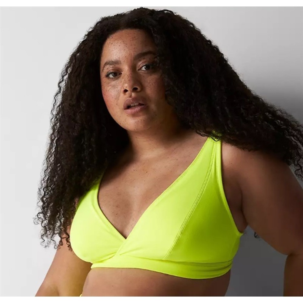 NWOTD Cacique 42B High Apex Plunge Bra Neon Yellow 120099